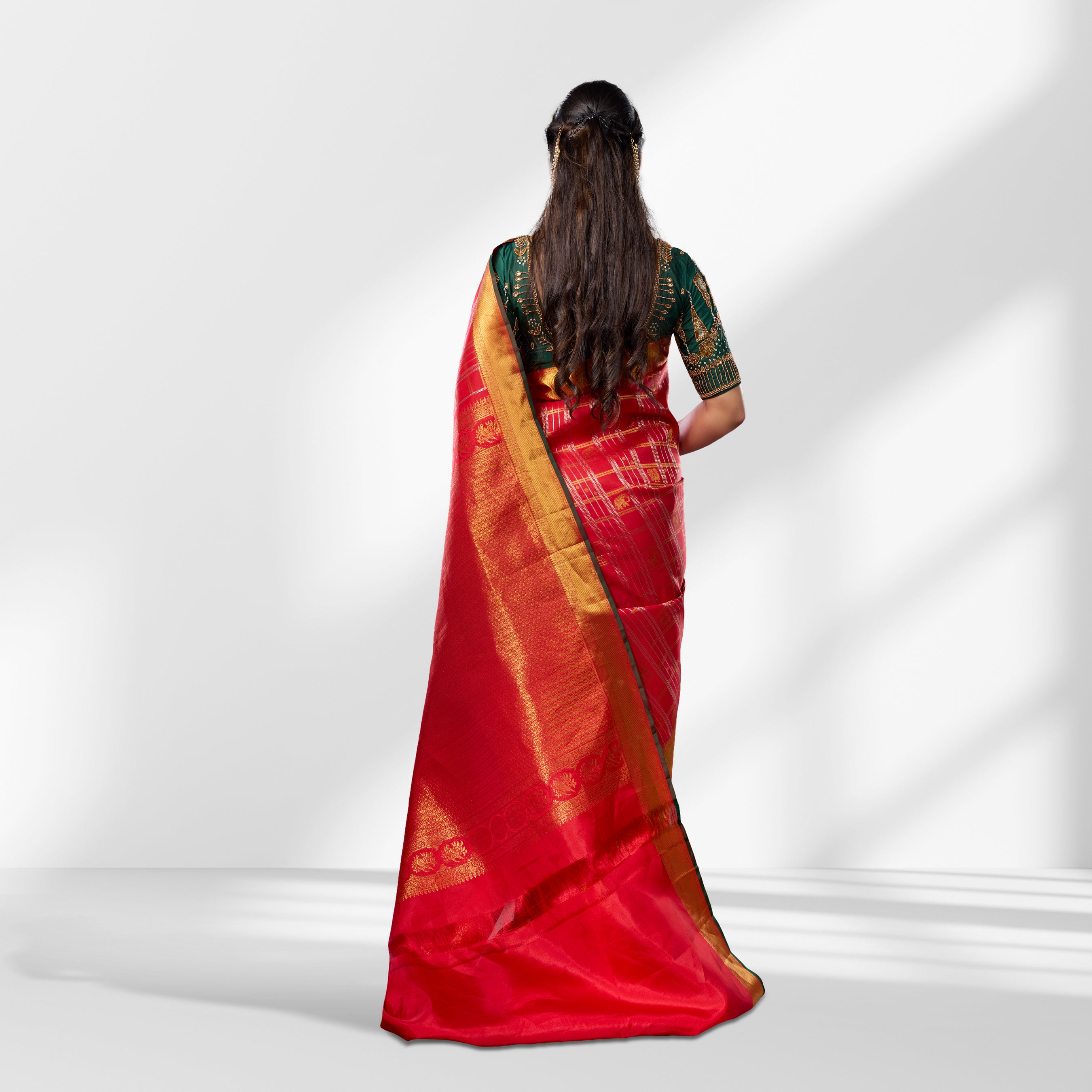 Classic Red & Gold Kanchipuram Silk Saree