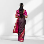 Regal Plum & Magenta Kanchipuram Silk Saree